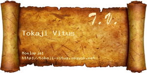 Tokaji Vitus névjegykártya